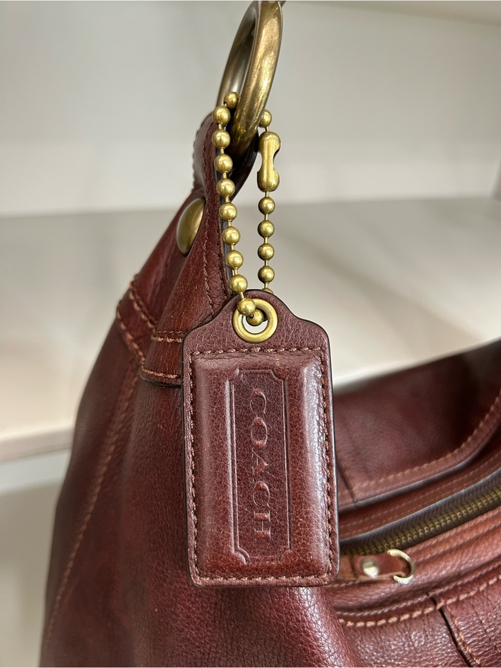 Coach Bleecker Soft Milled Cowhide Woven Pocket Hobo Tattersall Y2K Shoulder Bag - Picture 5 of 17